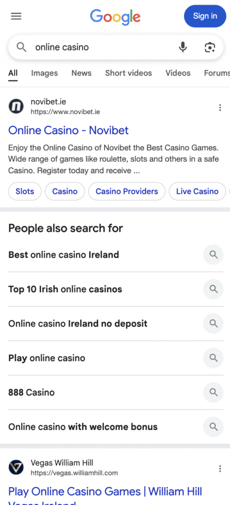 mobile results